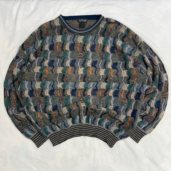 VTG Tosani Coogi Knit Sweater - Picture 1 of 4